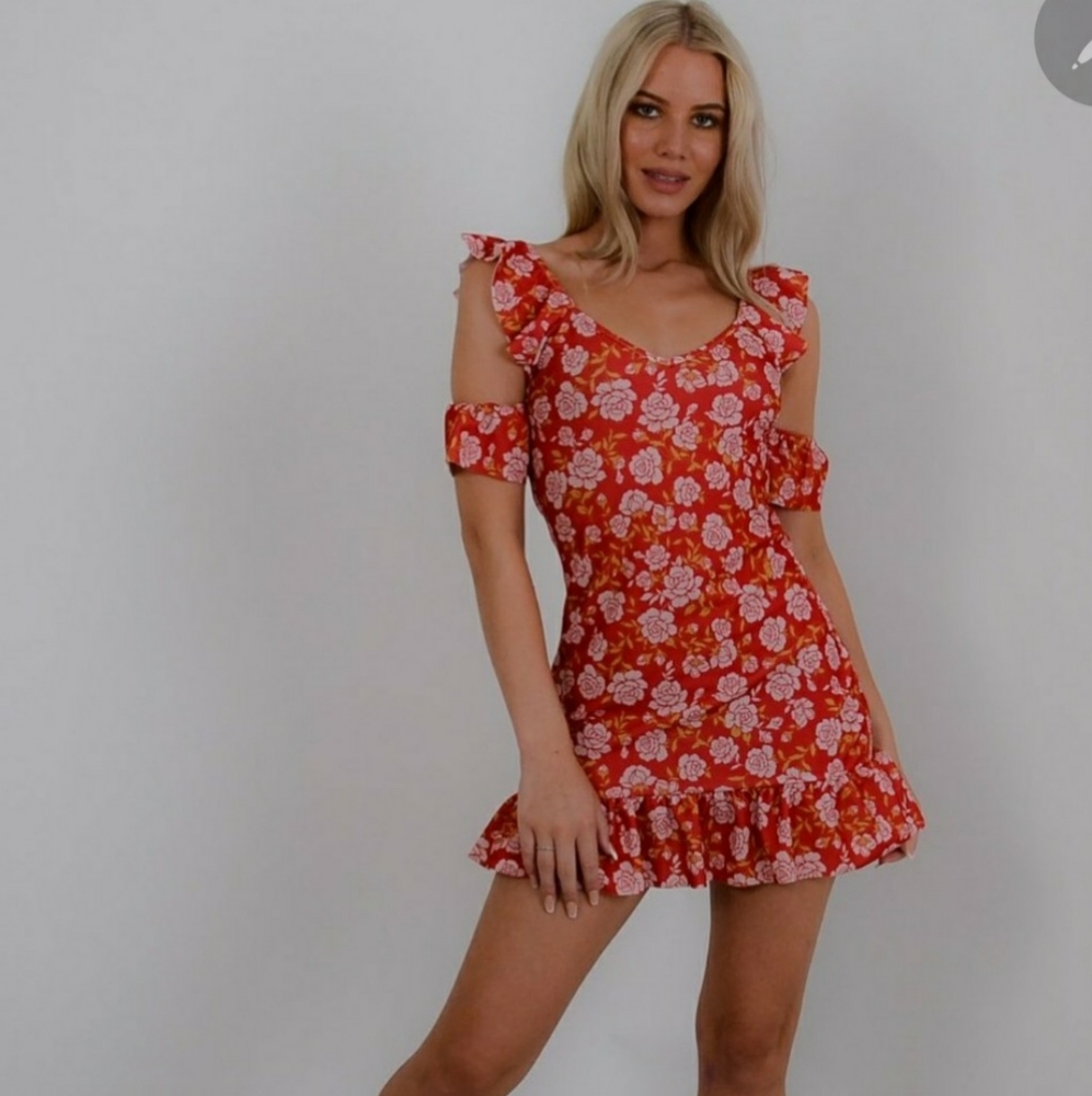 CLEARANCE Bodycon Mini Dress Tie Back ADORABLE. - Picture 2 of 8